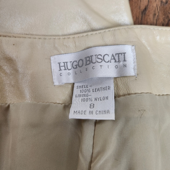 HUGO BUSCATI COLLECTION pearl leather pants - Picture 6 of 16